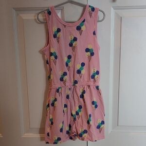 Tea Collection Pink and Blue Floral Jumpsuit